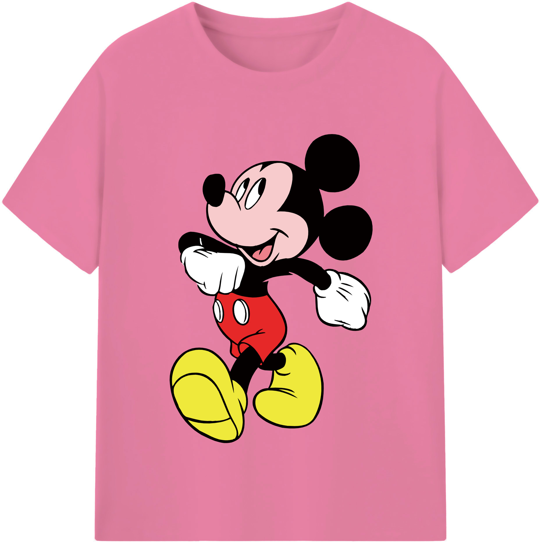 （画像用） ミッキーマウス Mickey Mouse 綿100％半袖Tシャツ（フロントプリント）